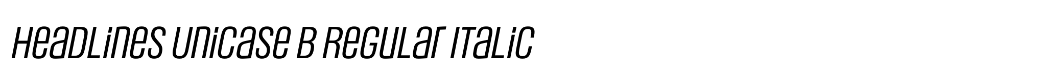 Headlines Unicase B Regular Italic image